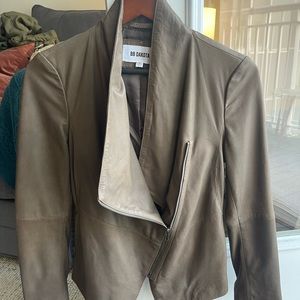 BB DAKOTA - Brown Leather Asymmetrical Jacket